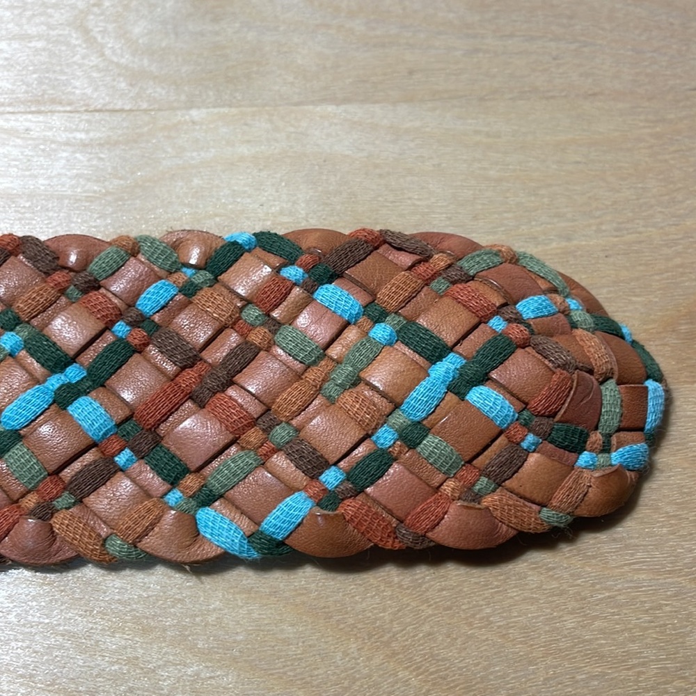 Fossil Multi Weave Genuine Leather Belt - Brown - Picture 6 of 14